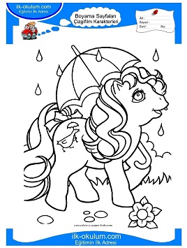 Çocuklar İçin My Little Poni Boyama Sayfaları 